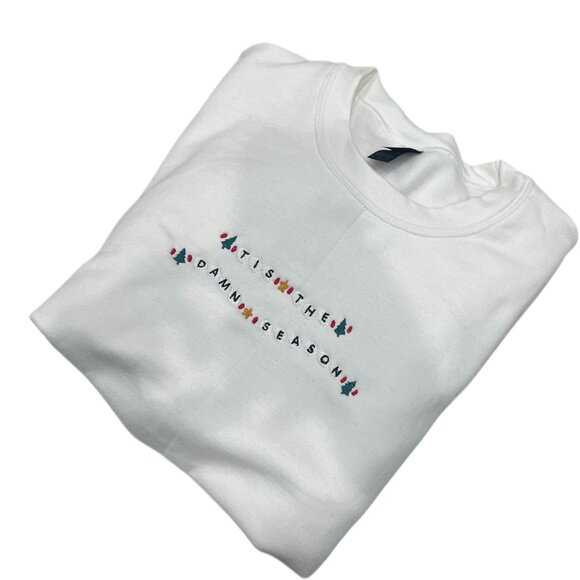 Tis The Damn Season Holliday Embroidered Sweatshirt - Picture 2 of 3